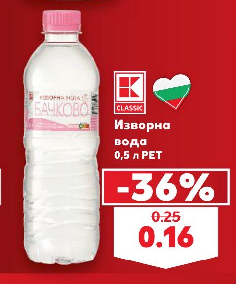 Изворна вода 0,5 л PET – Кауфланд