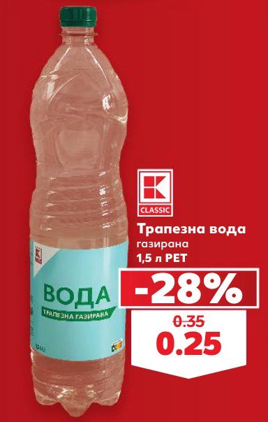 Трапезна вода газирана 1,5 л РЕТ - Кауфланд