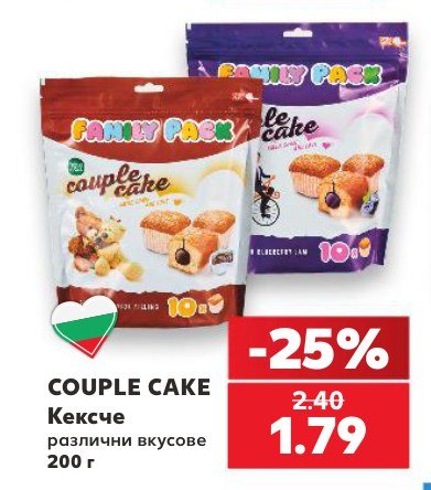 Кексче различни вкусове 200 г - Кауфланд
