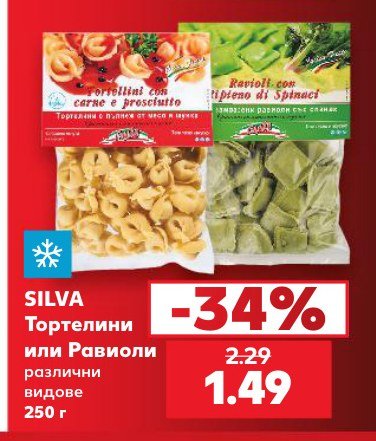 Тортелини или Равиоли различни видове 250 г - Кауфланд