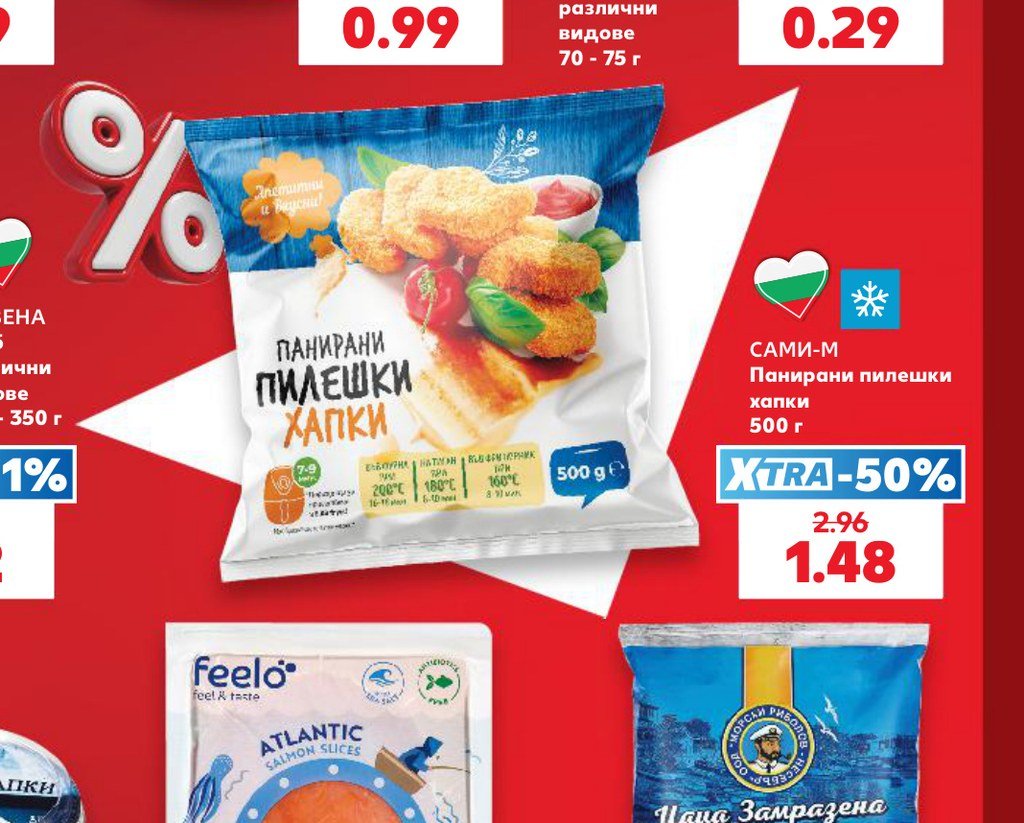 Панирани пилешки хапки 500 г – Кауфланд