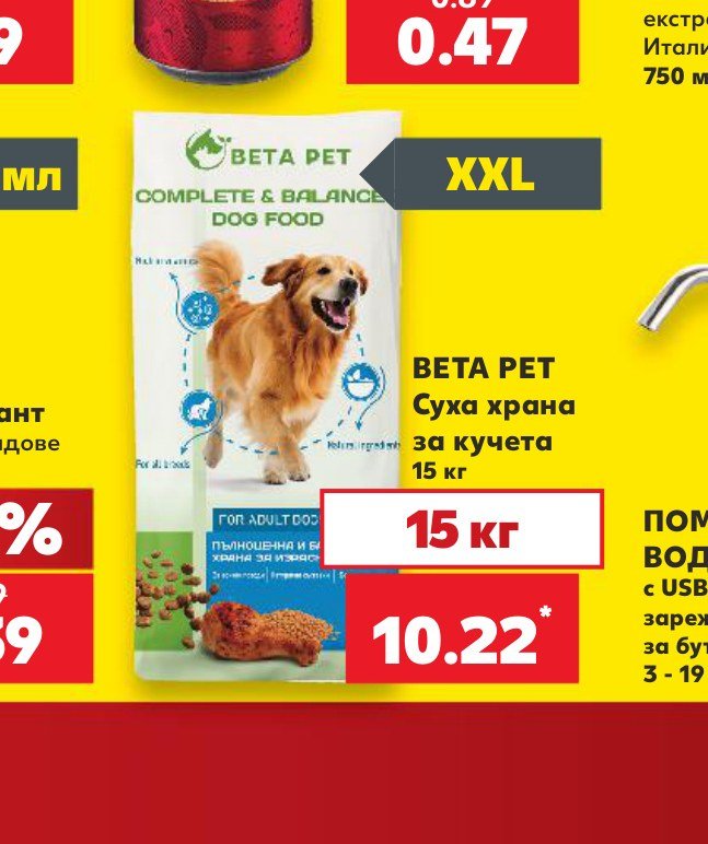 BETA PET Суха храна за кучета 15 кг – Кауфланд