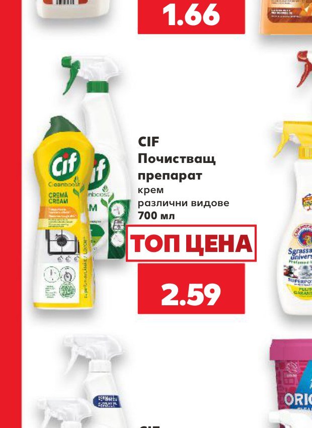 CIF Почистващ препарат крем различни видове 700 мл – Кауфланд