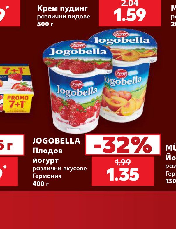 JOGOBELLA Плодов йогурт различни вкусове Германия 400 г – Кауфланд