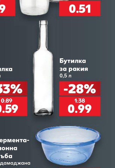 Бутилка за ракия 0,5 л - Кауфланд