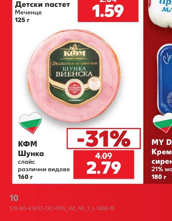 КФМ Шунка слайс различни видове 160 г - Кауфланд
