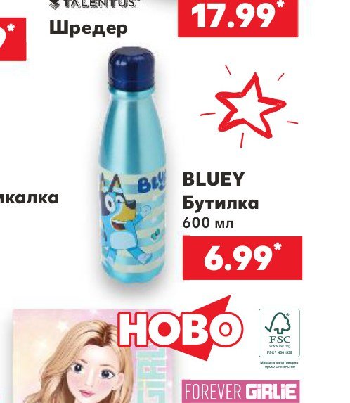BLUEY Бутилка 600 мл – Кауфланд