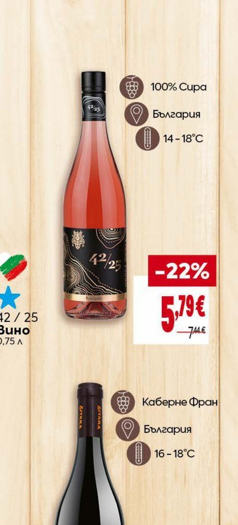 42/25 Вино розе 0,75 л - Била