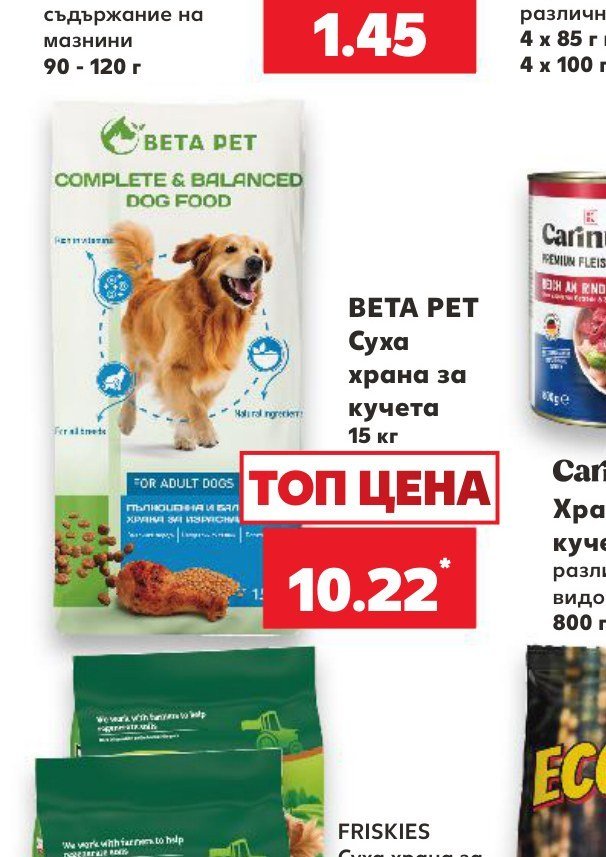 BETA PET Суха храна за кучета 15 кг - Кауфланд