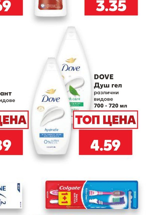 DOVE Душ гел различни видове 700 - 720 мл - Кауфланд