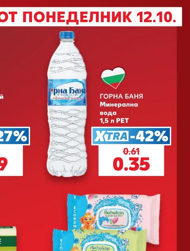 ГОРНА БАНЯ Минерална вода 1,5 л PET - Кауфланд