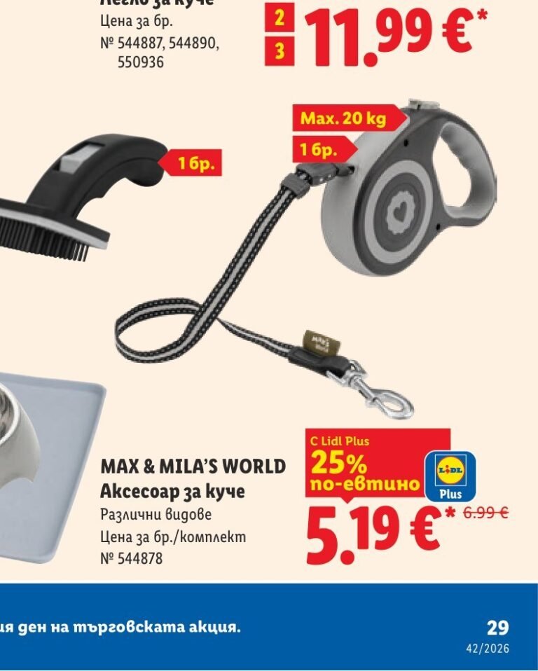 MAX & MILA'S WORLD Аксесоар за куче Различни видове 1 бр - Лидл
