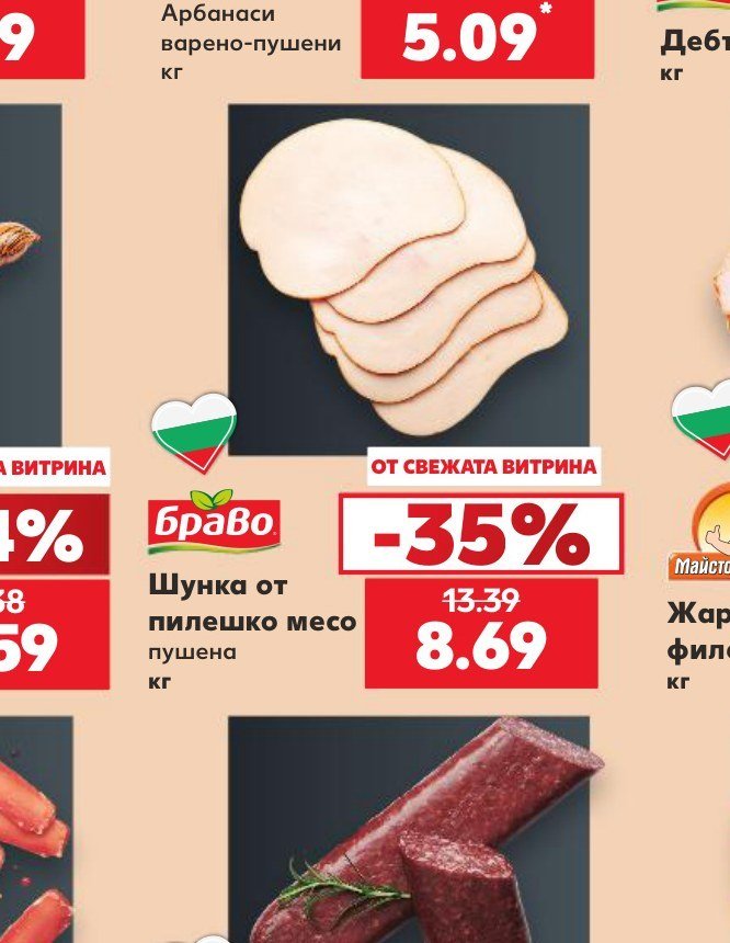 Шунка от пилешко месо пушена - Кауфланд