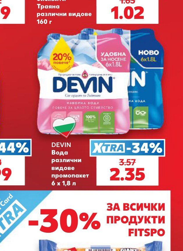 Вода различни видове промопакет 6 x 1,8 л - Кауфланд